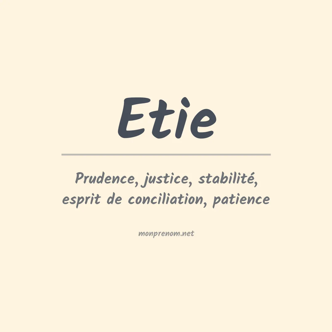 Prénom Etie