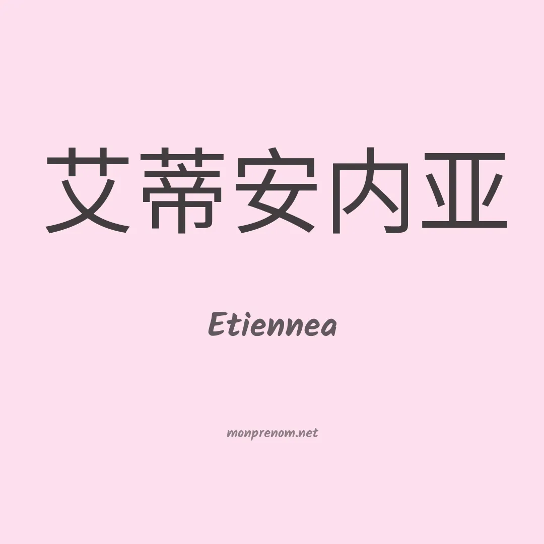 Etiennea en chinois