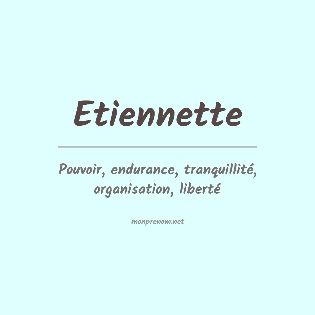 Prénom Etiennette
