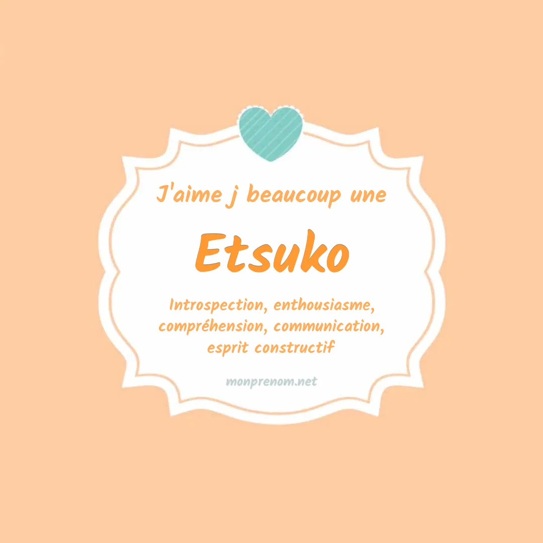 J'aime beaucoup Etsuko