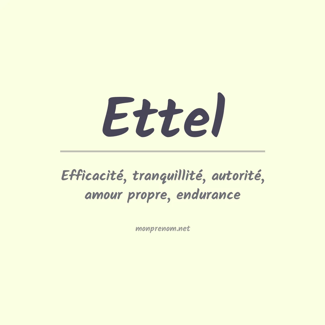 Prénom Ettel