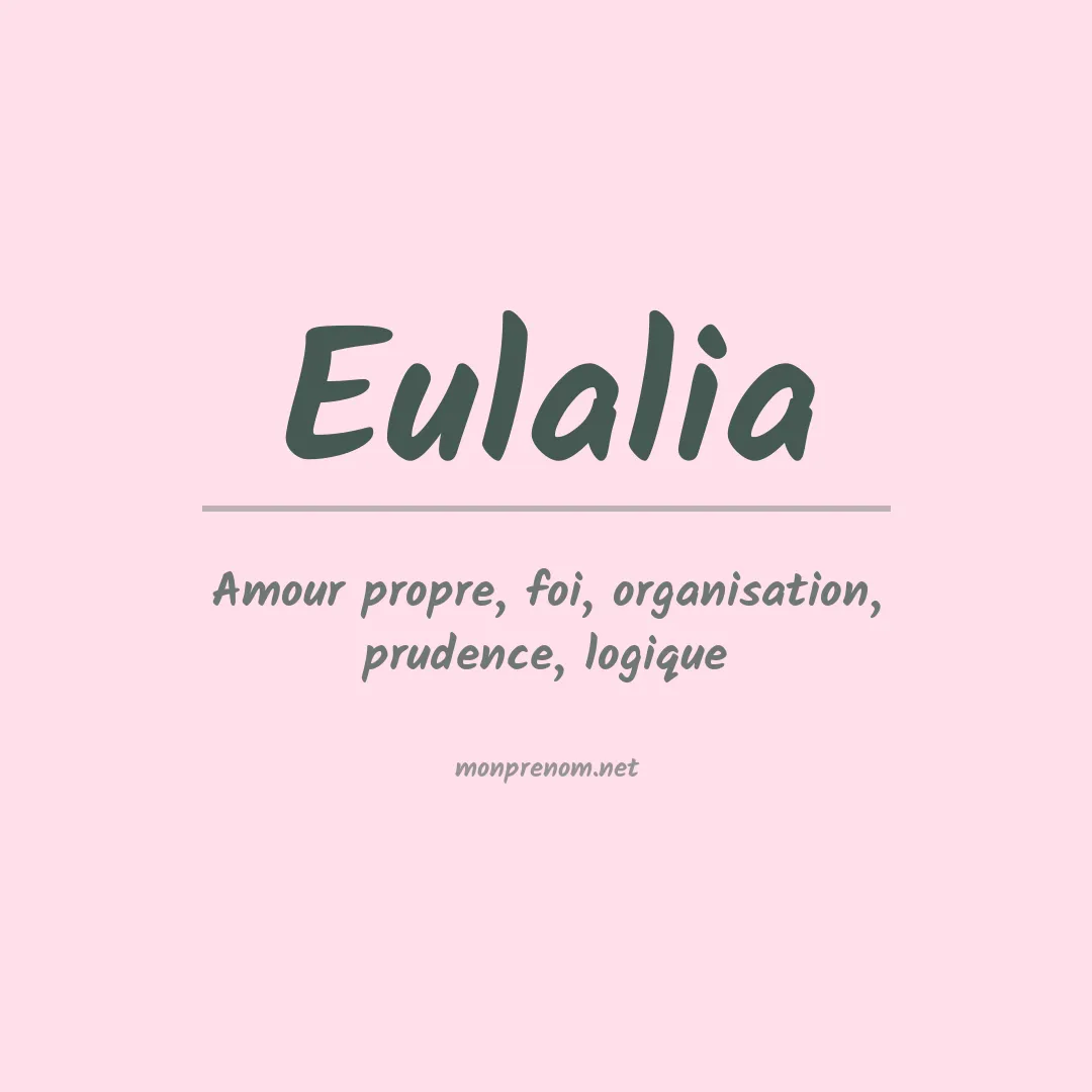 Prénom Eulalia