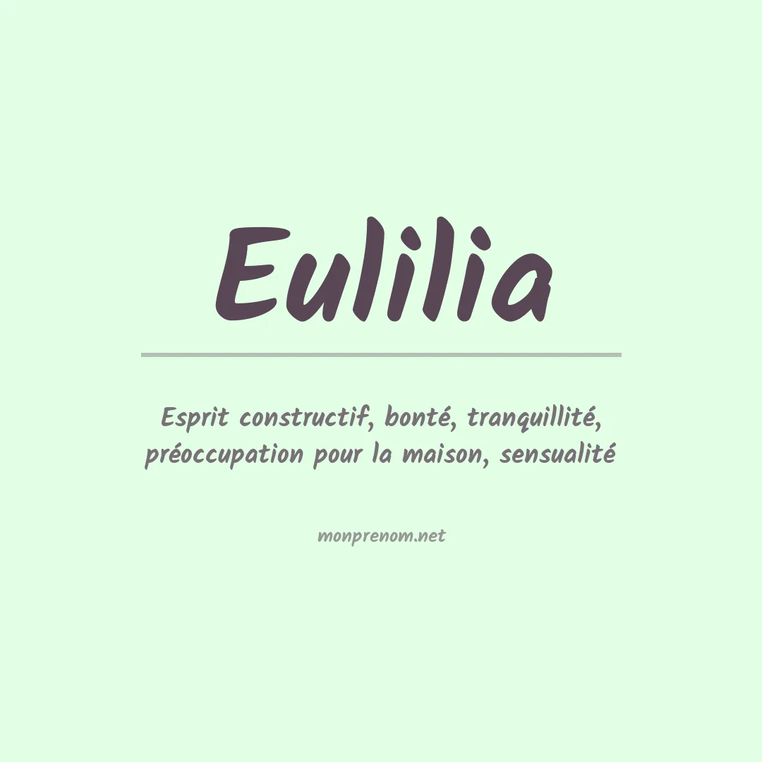 Prénom Eulilia