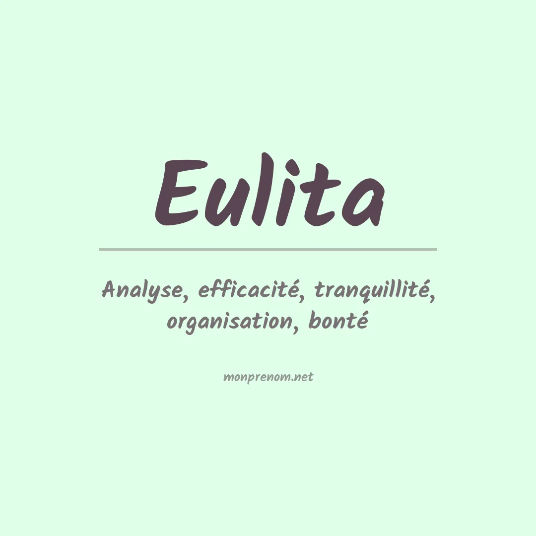 Prénom Eulita