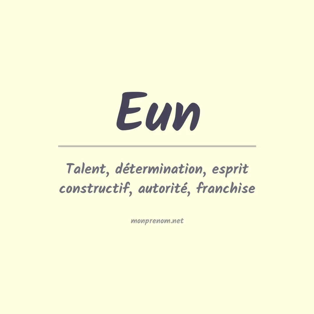 Prénom Eun