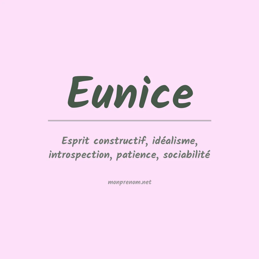 Prénom Eunice