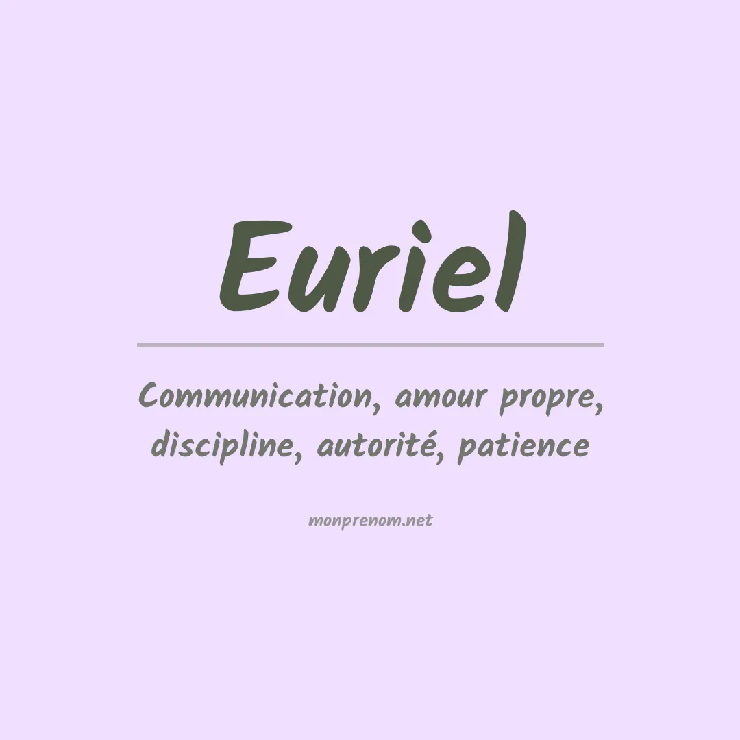Signification du prénom Euriel