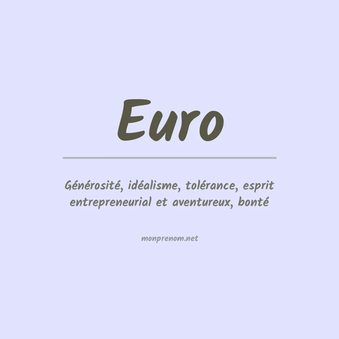 Prénom Euro