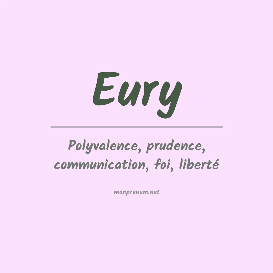 Prénom Eury