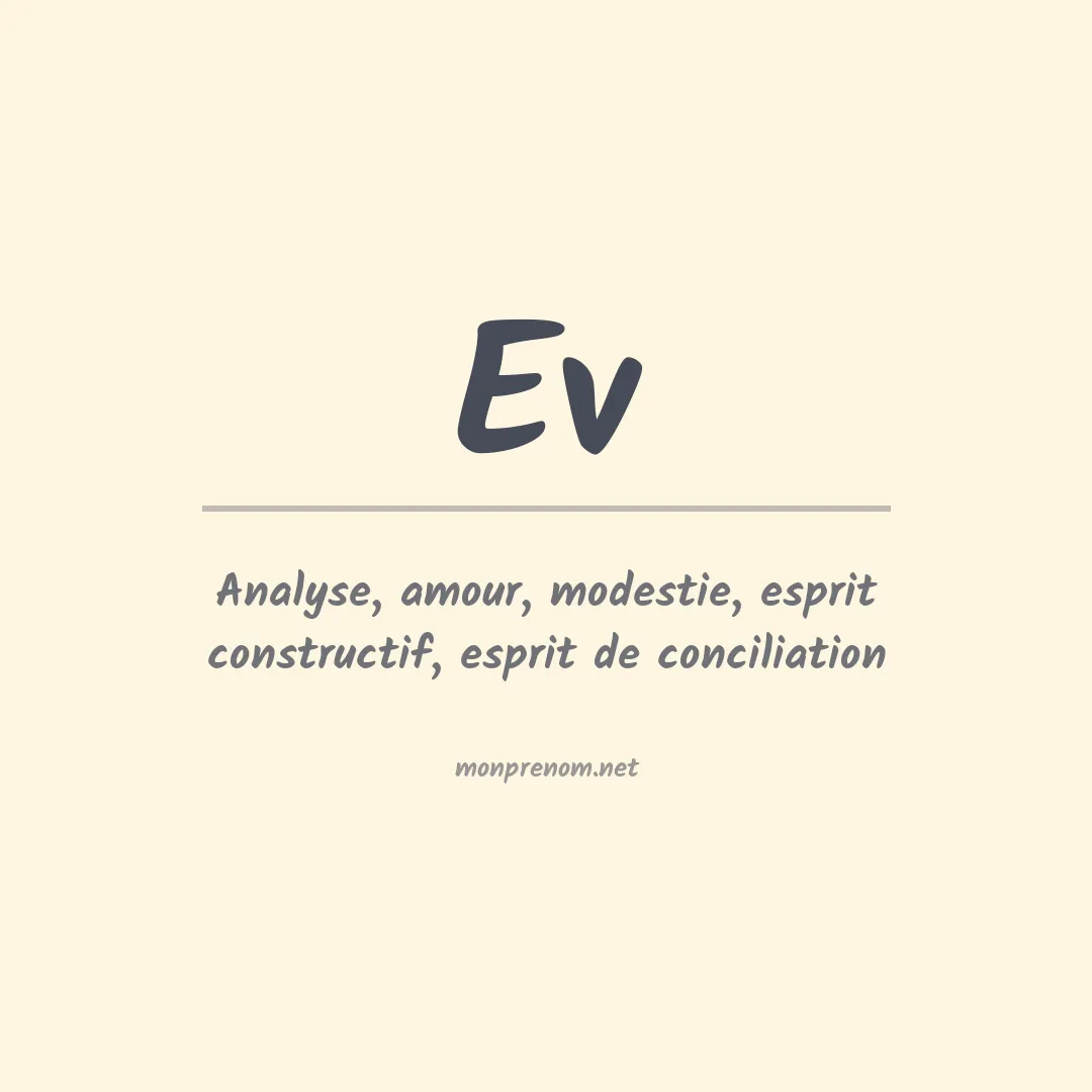 Signification du prénom Ev