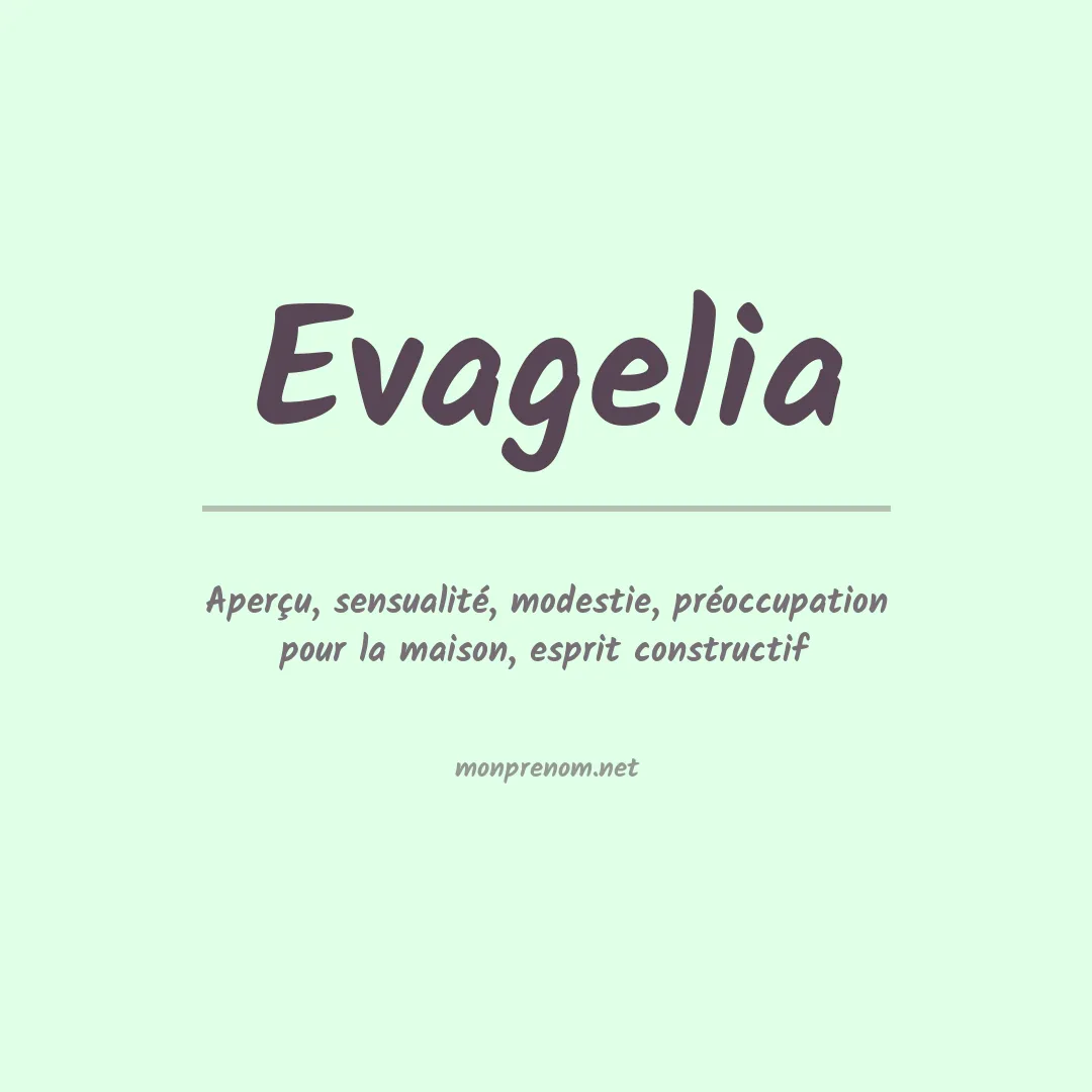 Prénom Evagelia