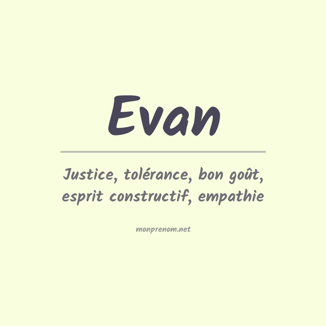 Prénom Evan