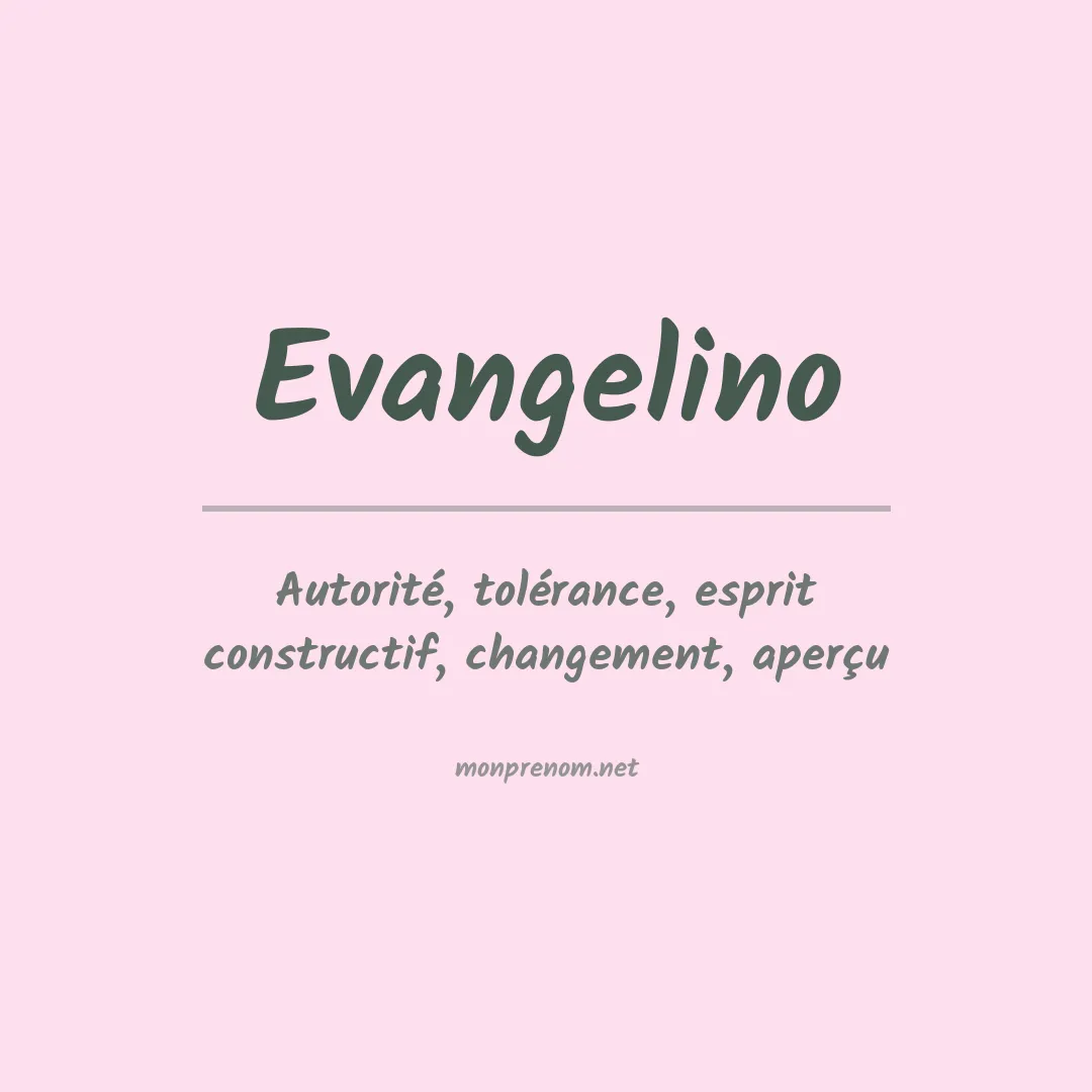 Prénom Evangelino