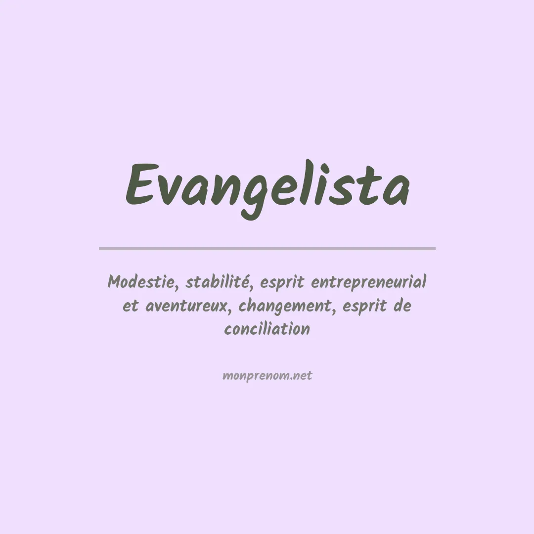 Prénom Evangelista