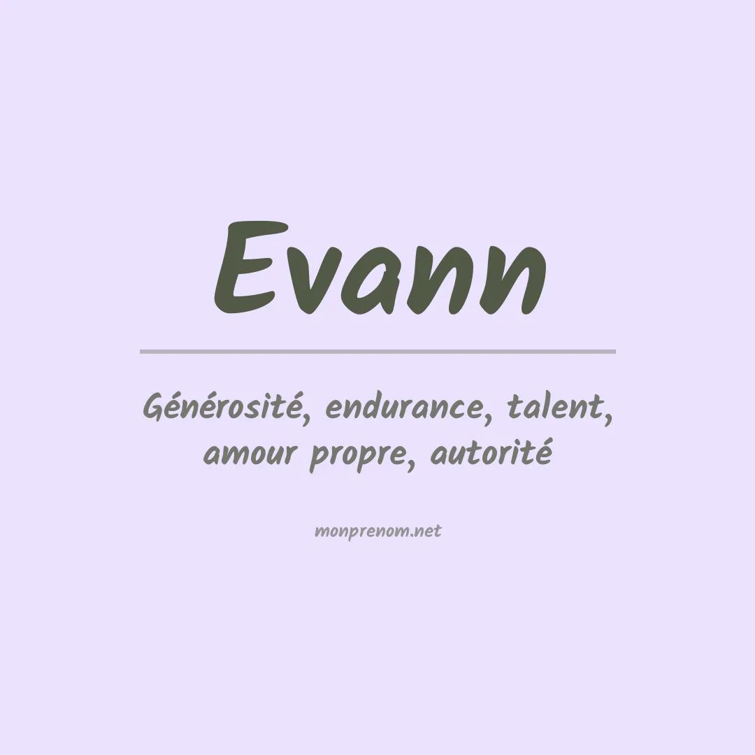 Signification du prénom Evann