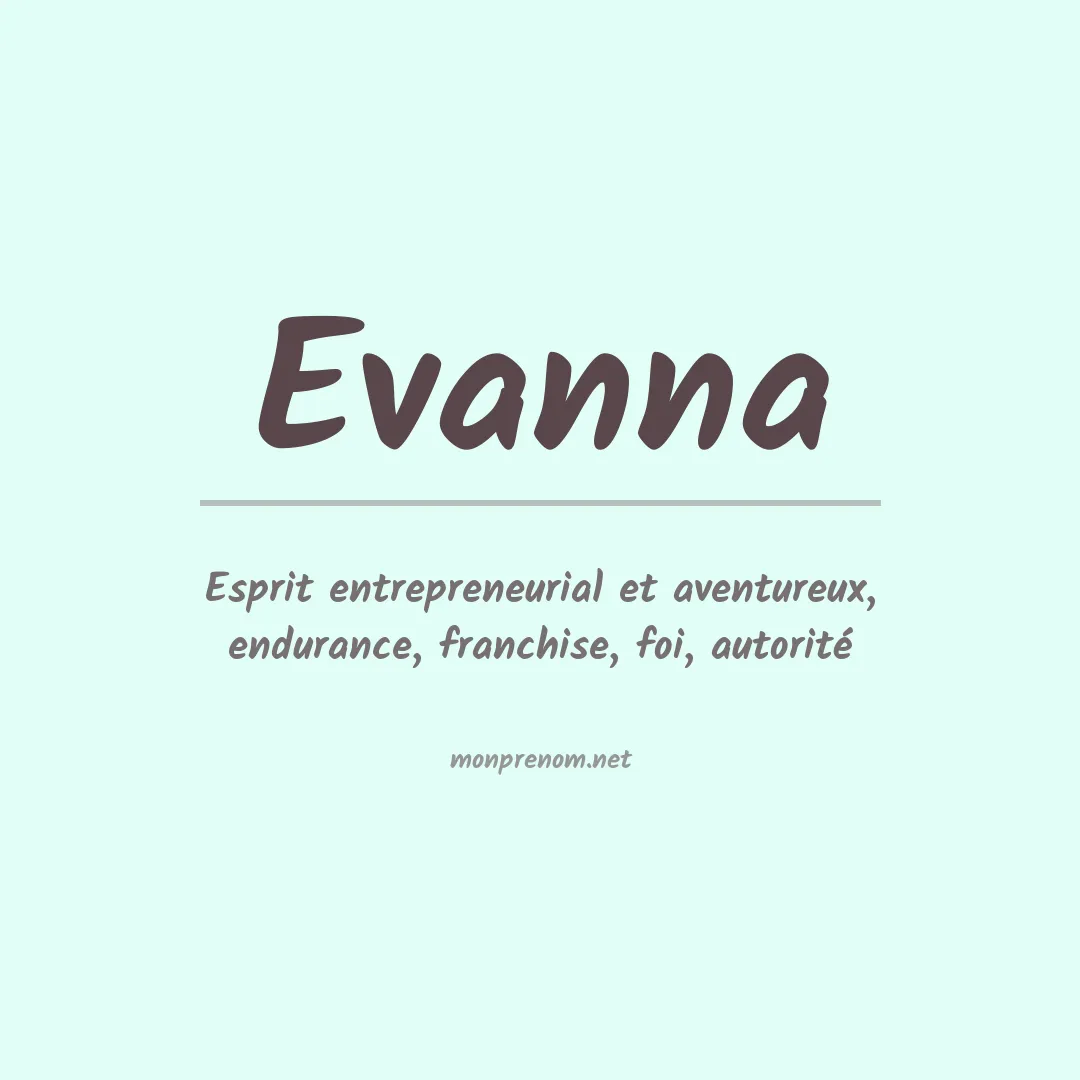 Signification du prénom Evanna
