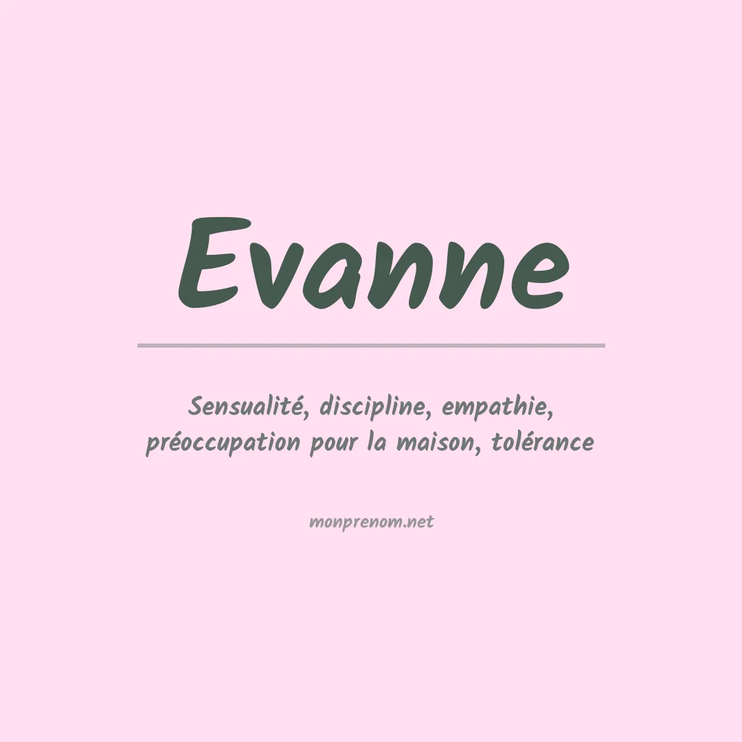 Signification du prénom Evanne