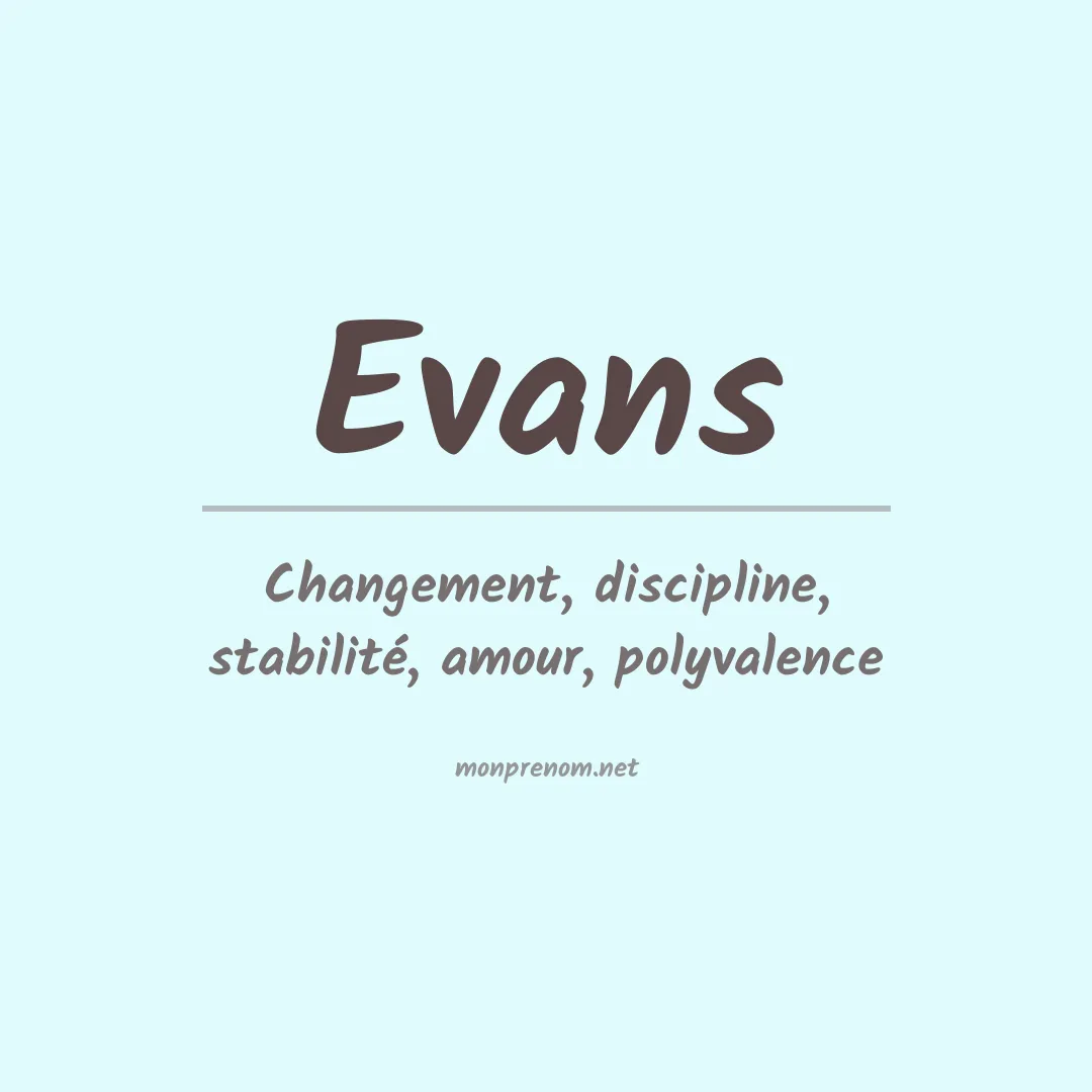 Prénom Evans