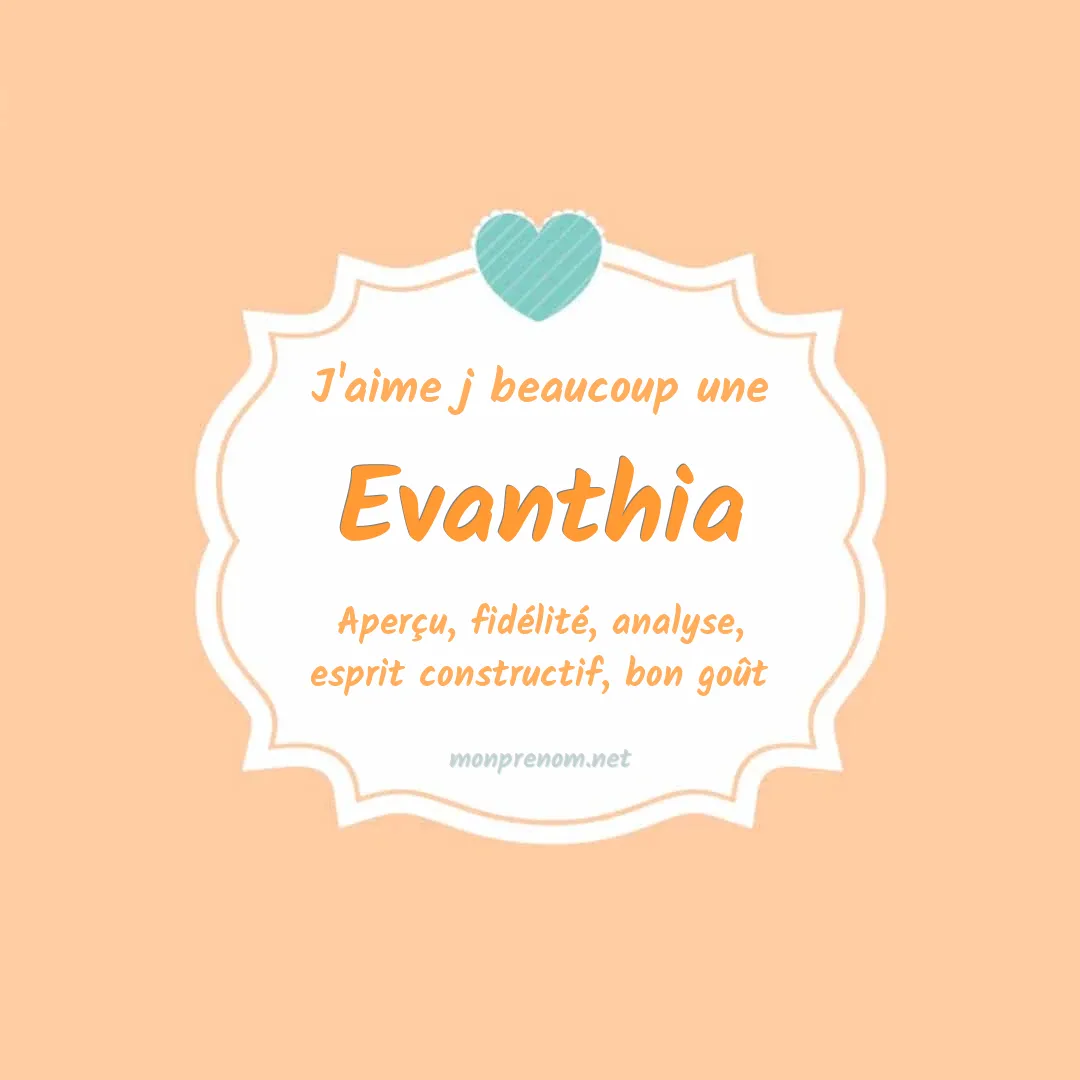 J'aime beaucoup Evanthia