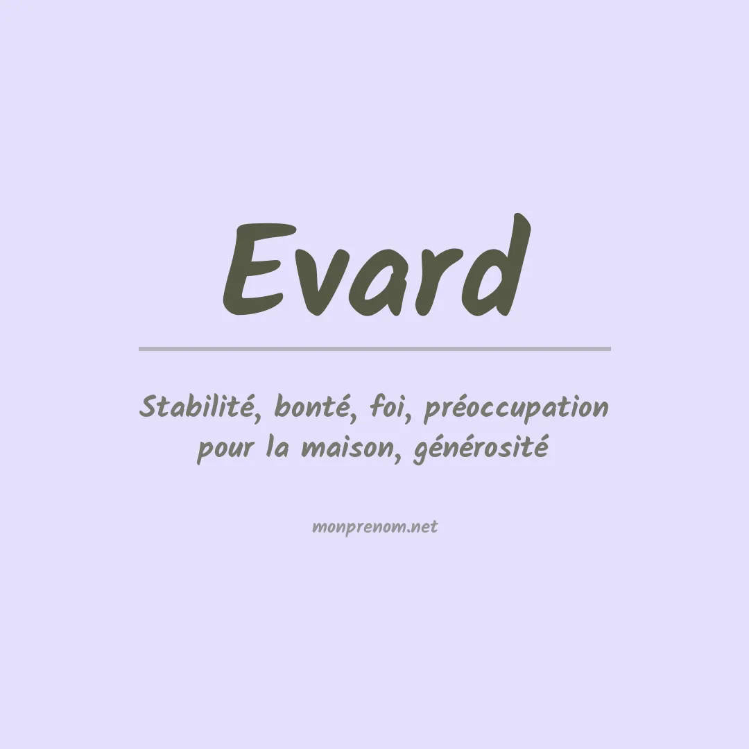 Prénom Evard