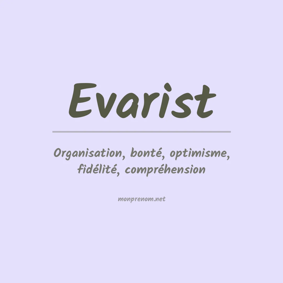 Prénom Evarist