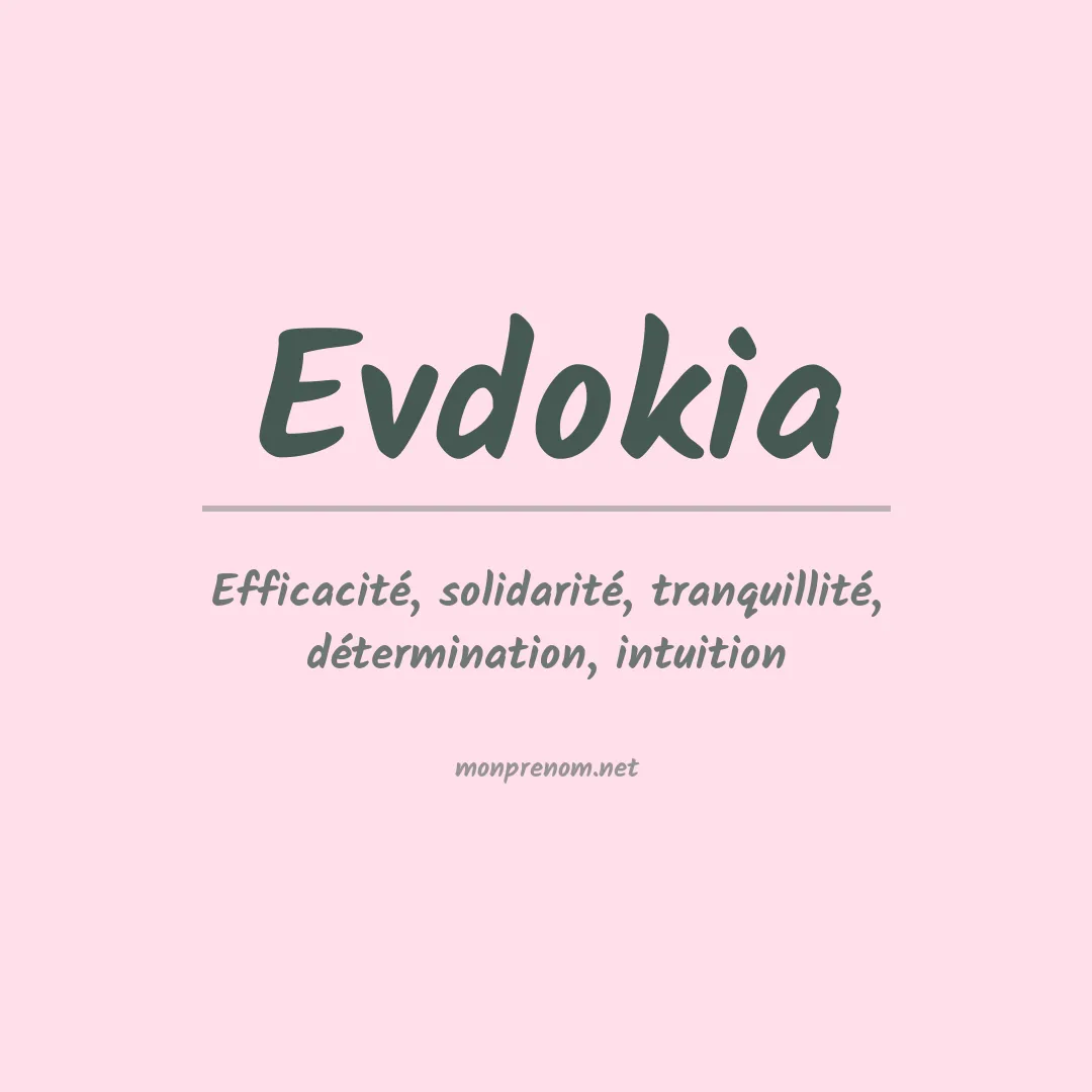 Prénom Evdokia