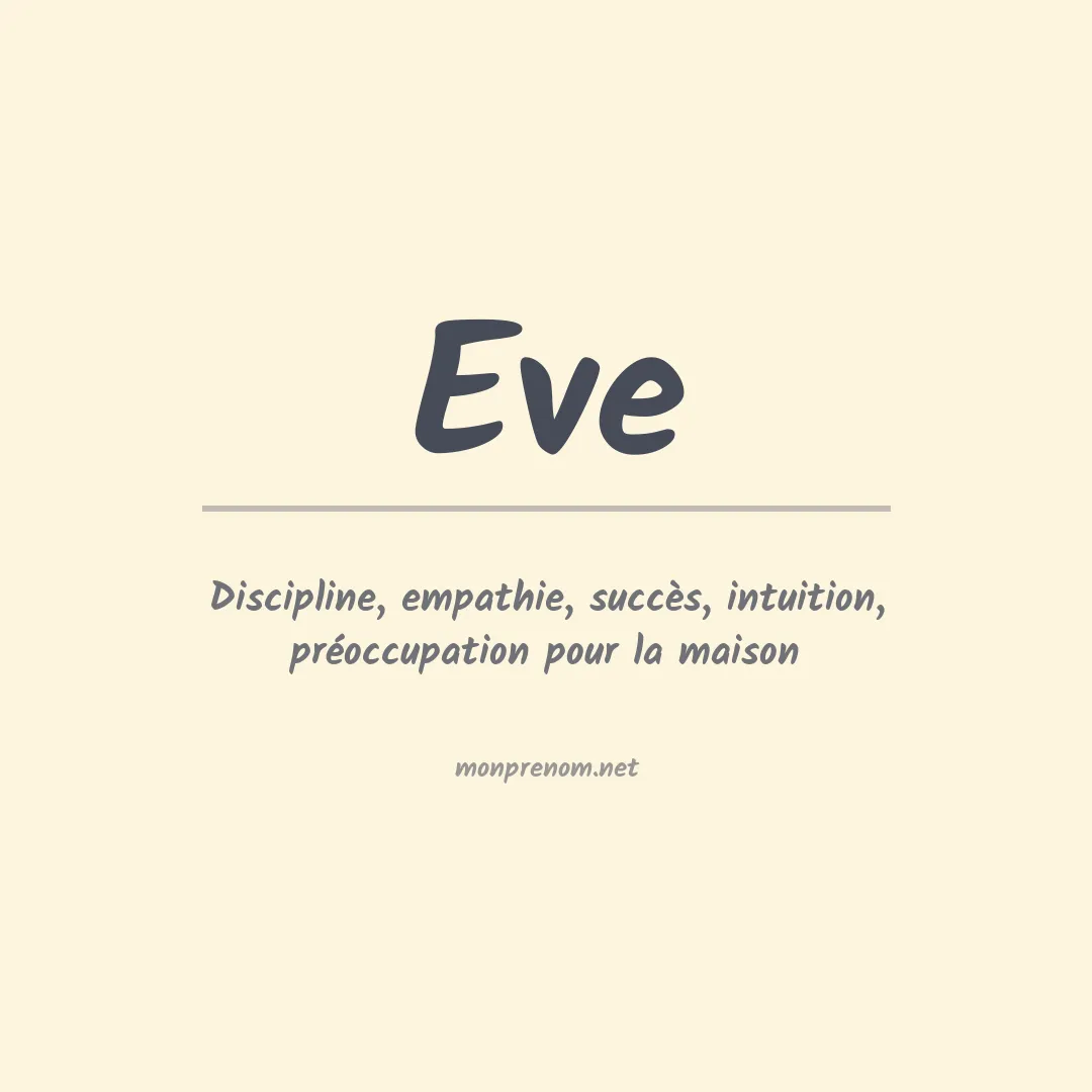 Prénom Eve