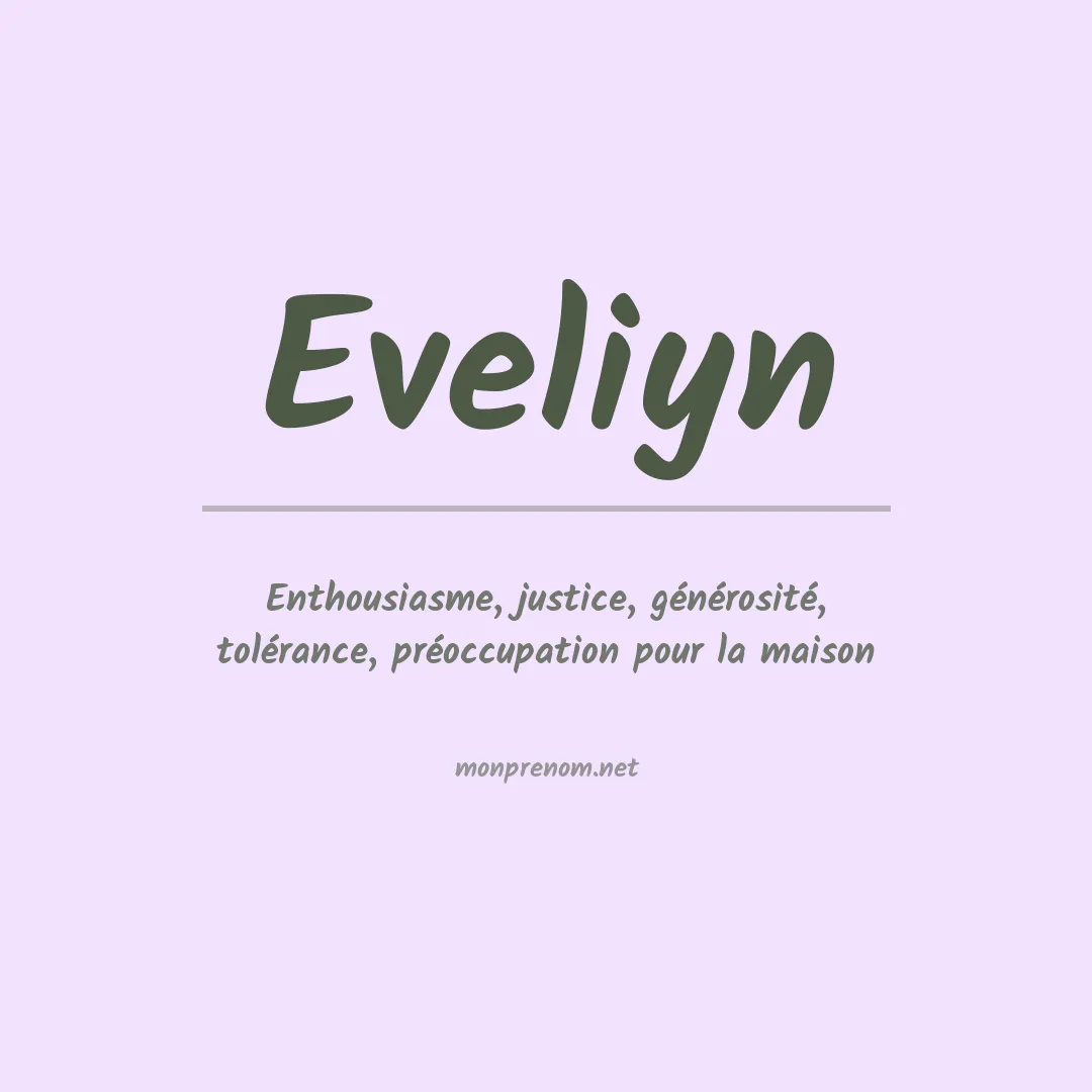 Prénom Eveliyn