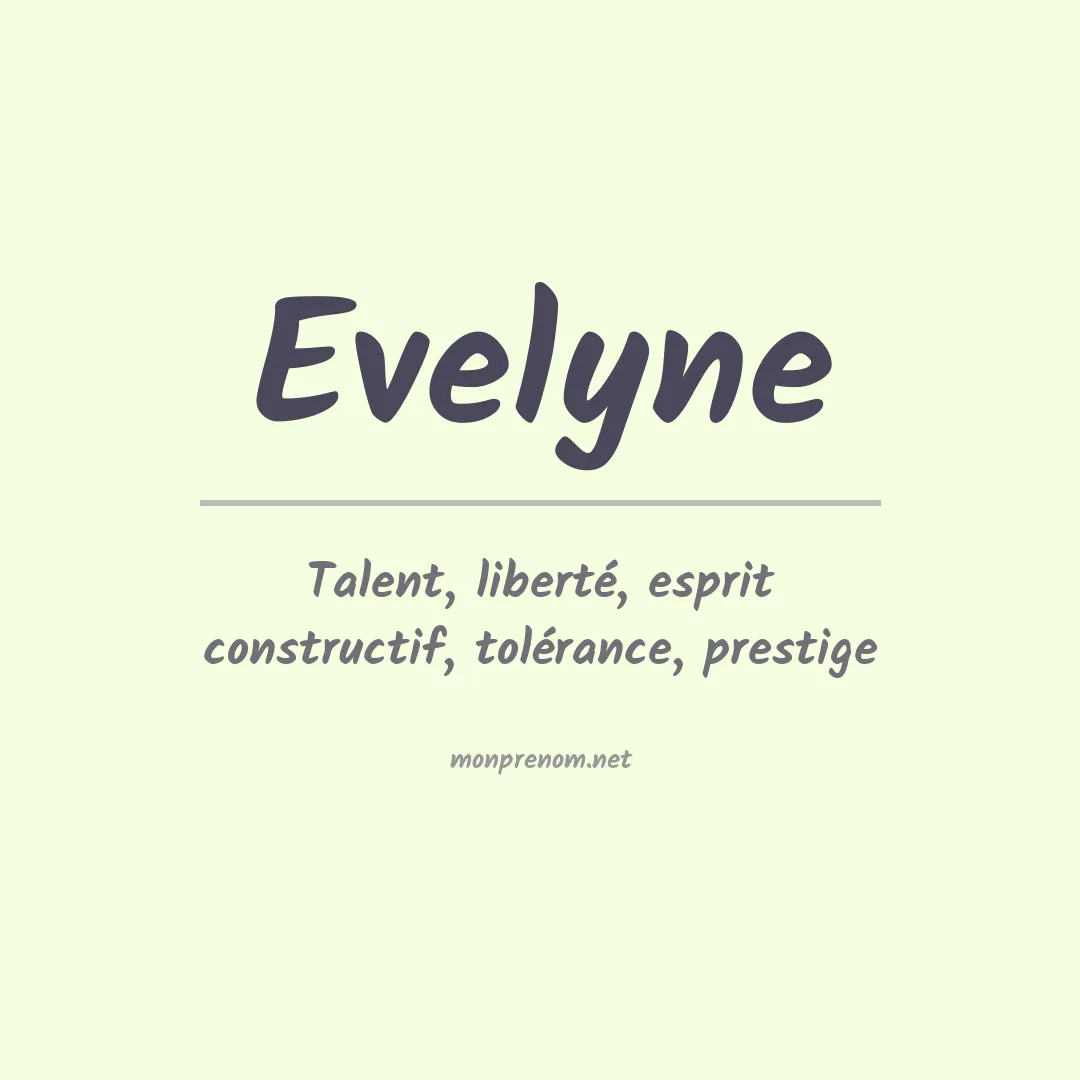 Prénom Evelyne