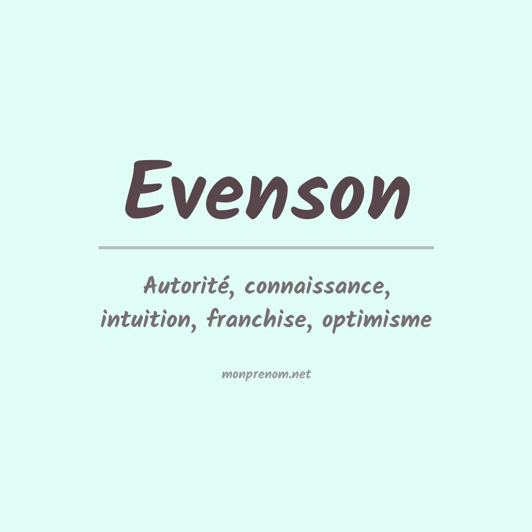 Prénom Evenson