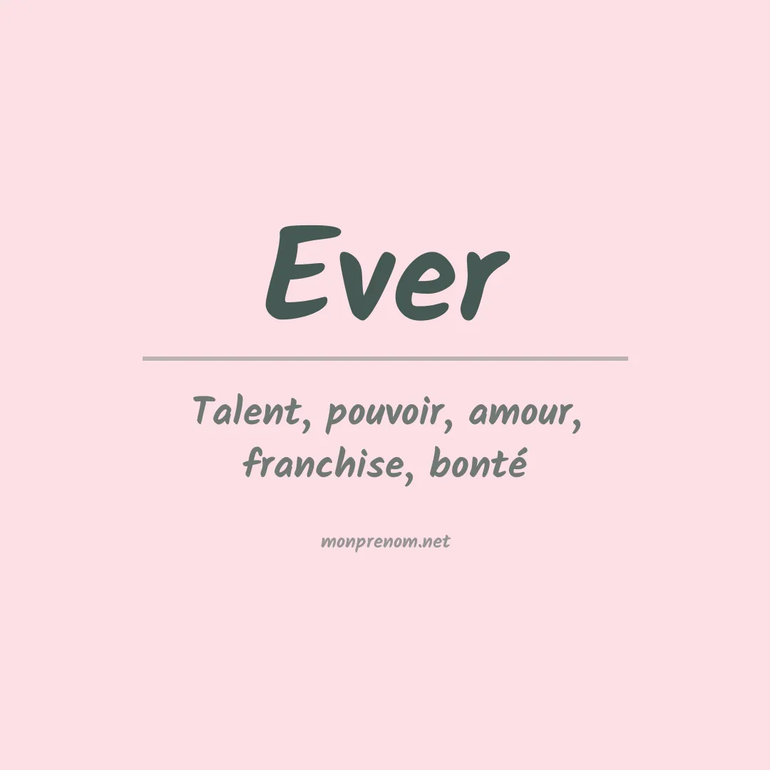 Prénom Ever