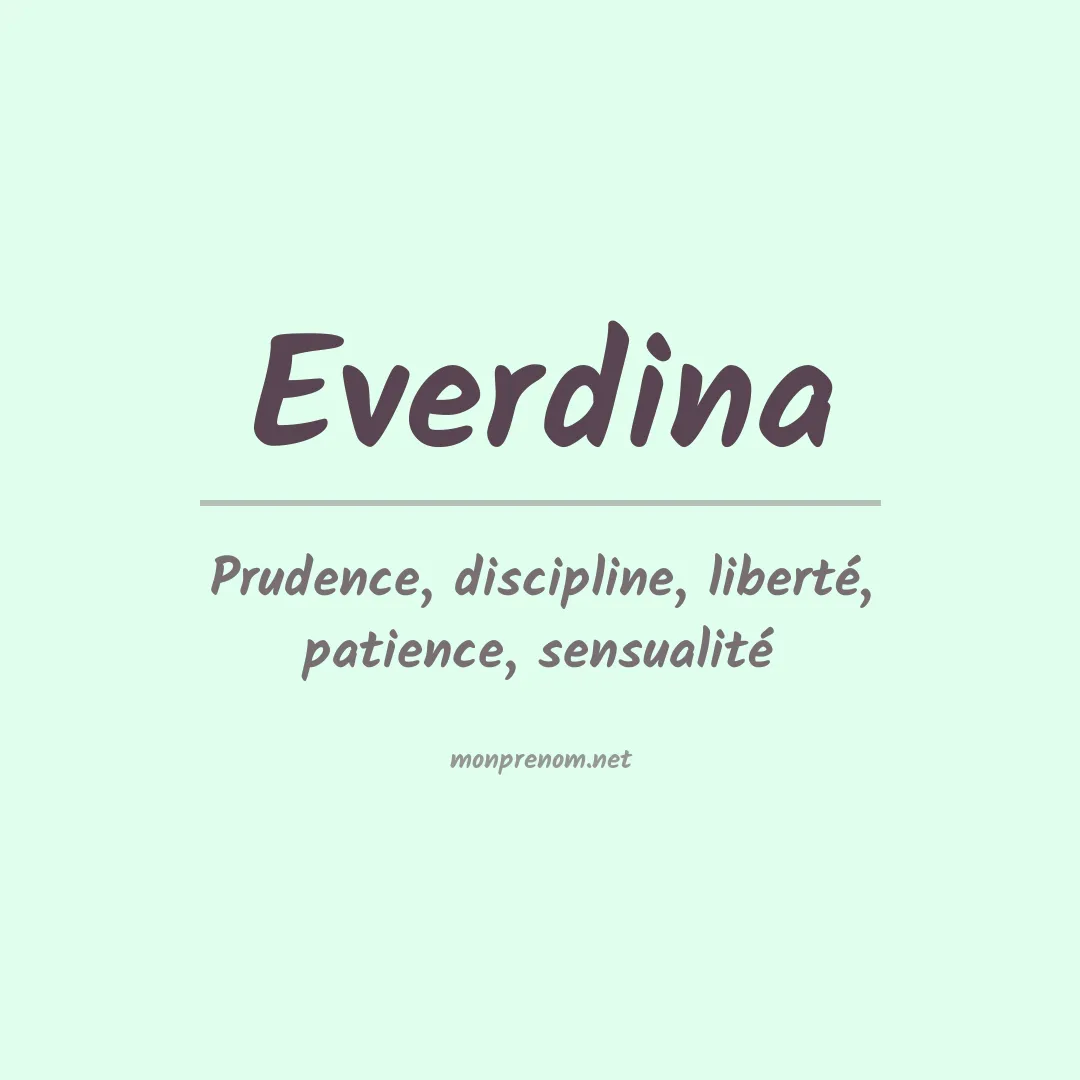 Signification du prénom Everdina