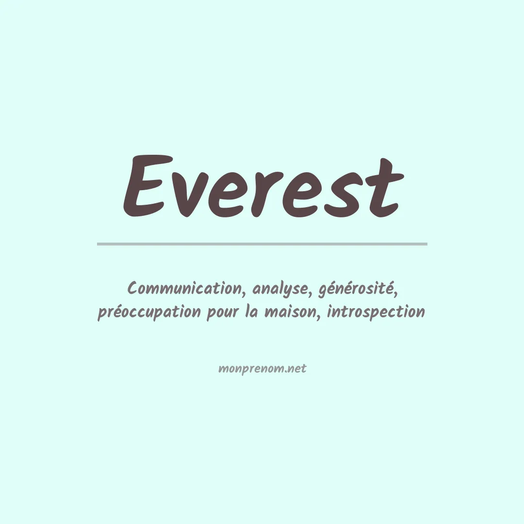 Prénom Everest