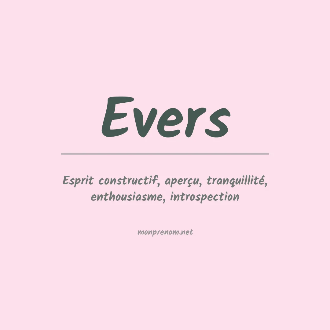 Prénom Evers