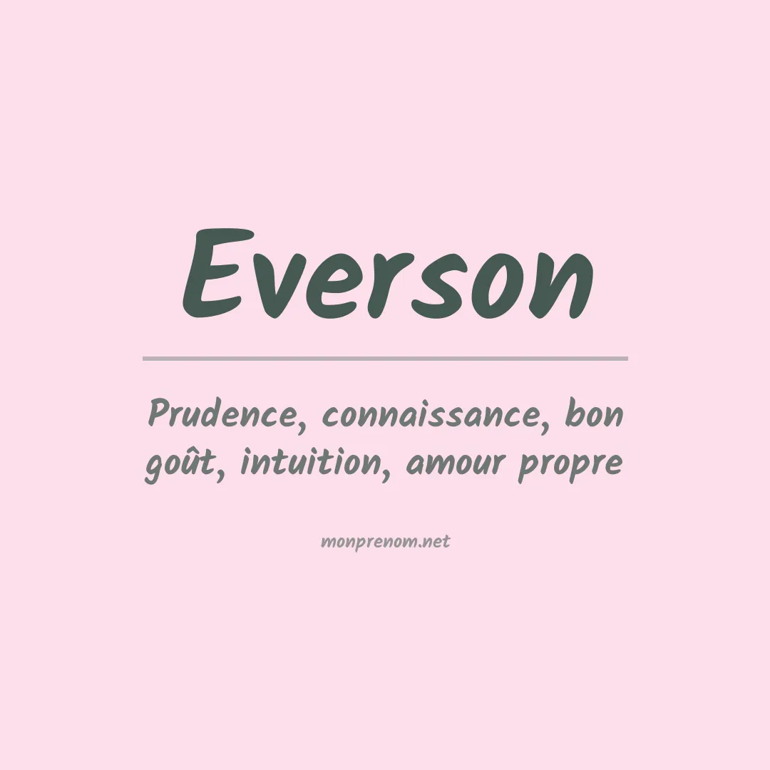 Prénom Everson