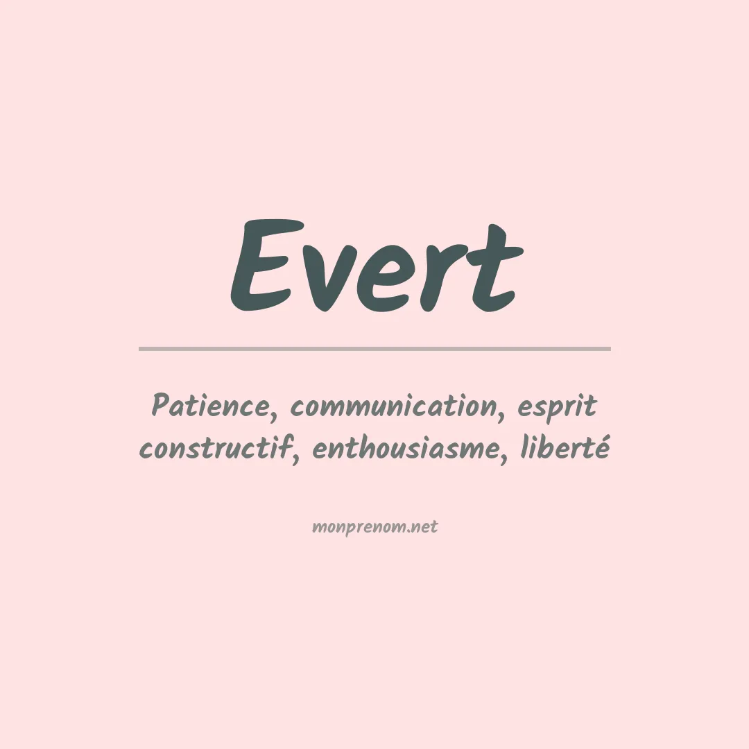 Prénom Evert