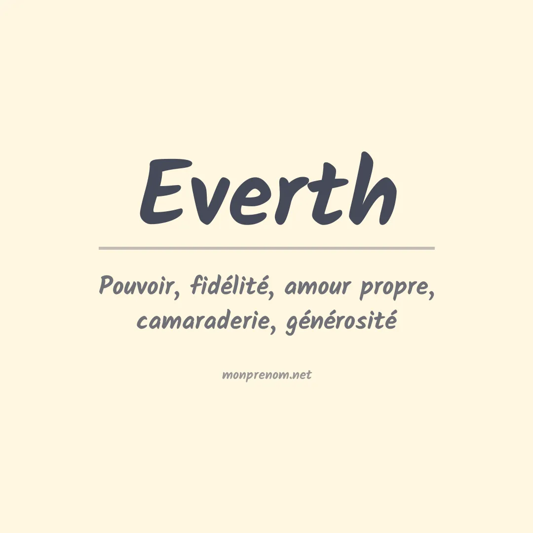 Prénom Everth