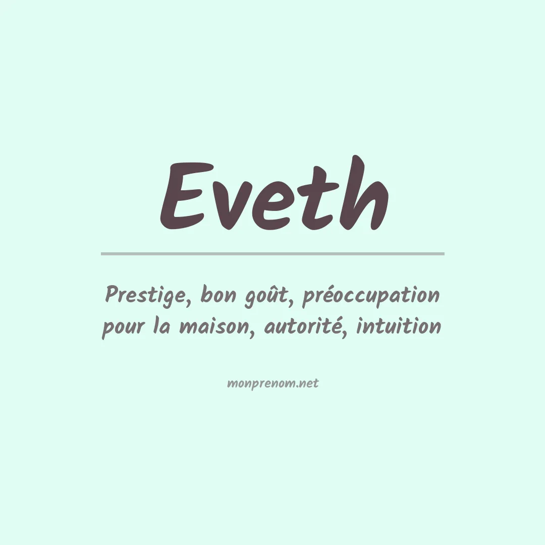 Signification du prénom Eveth
