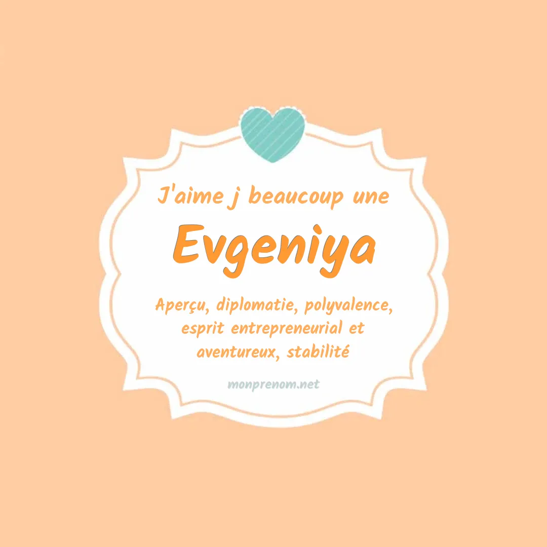 J'aime beaucoup Evgeniya