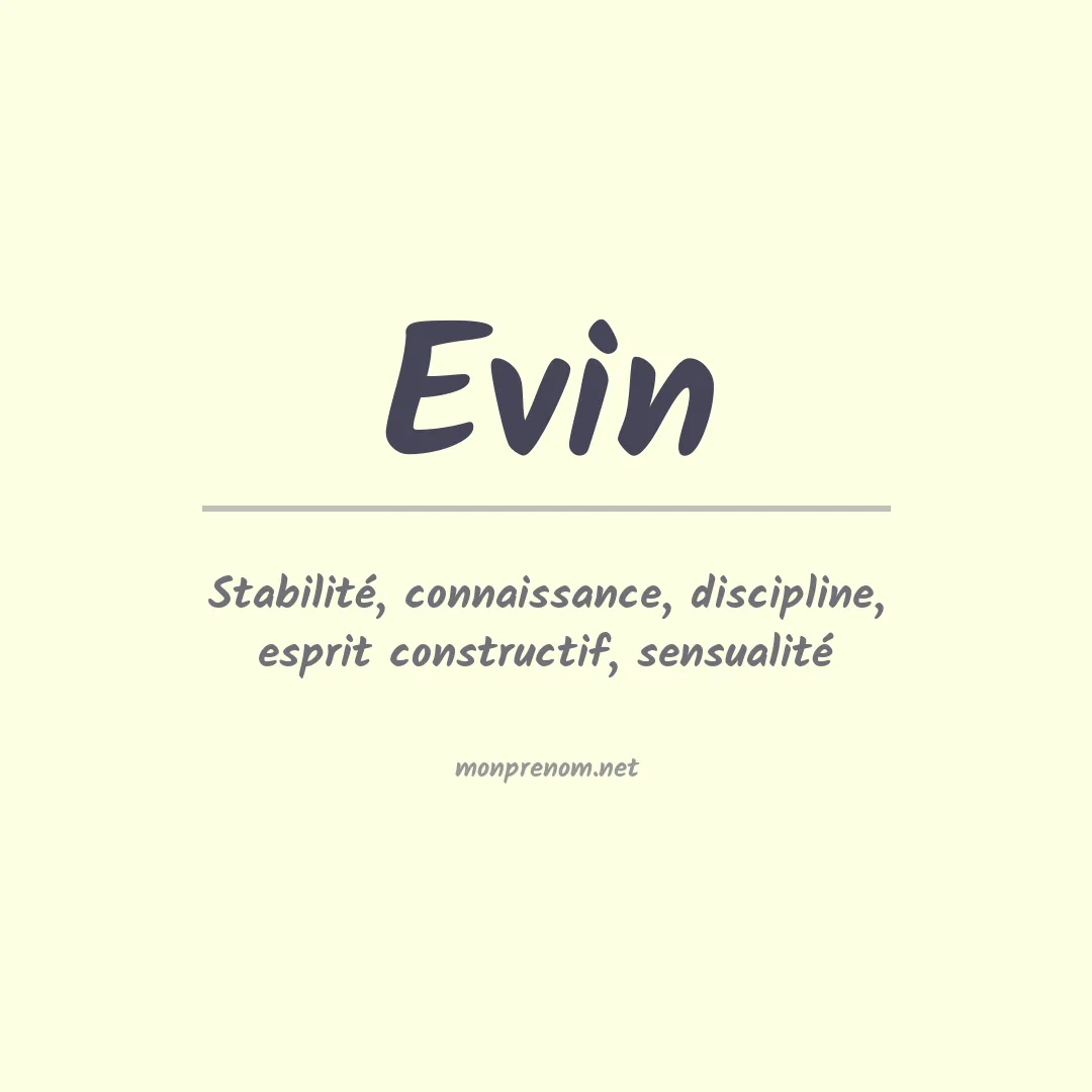 Signification du prénom Evin