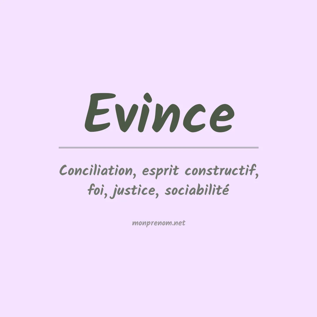 Signification du prénom Evince