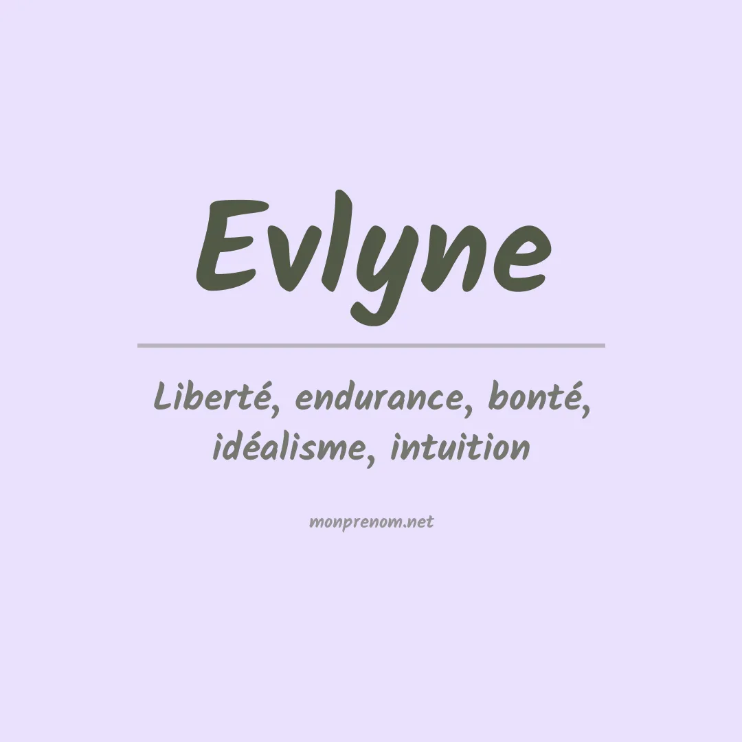 Prénom Evlyne