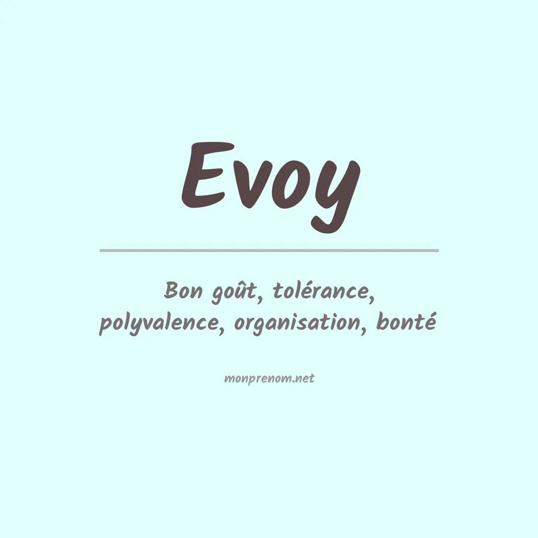 Prénom Evoy