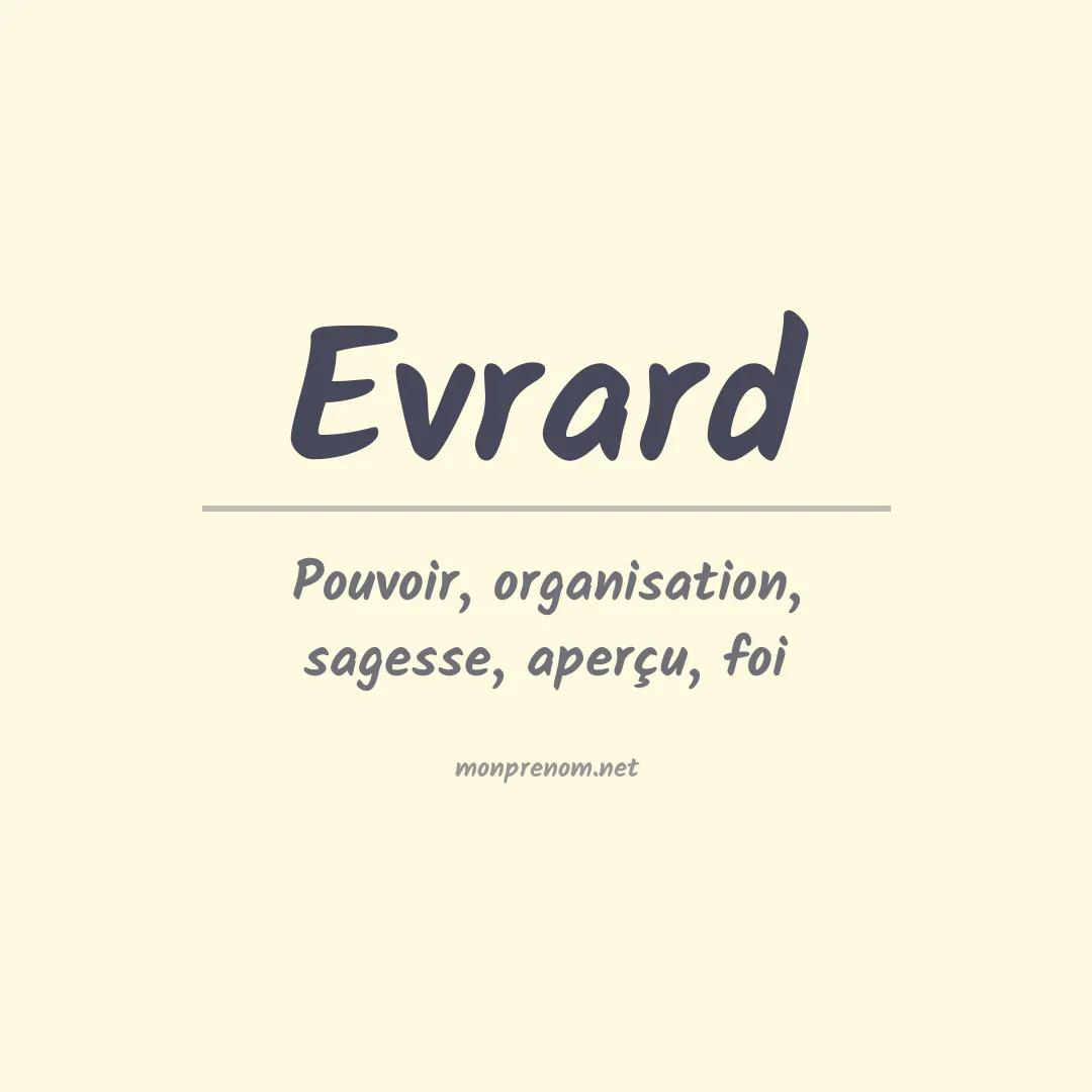 Prénom Evrard