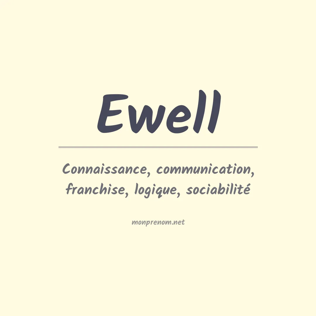 Prénom Ewell