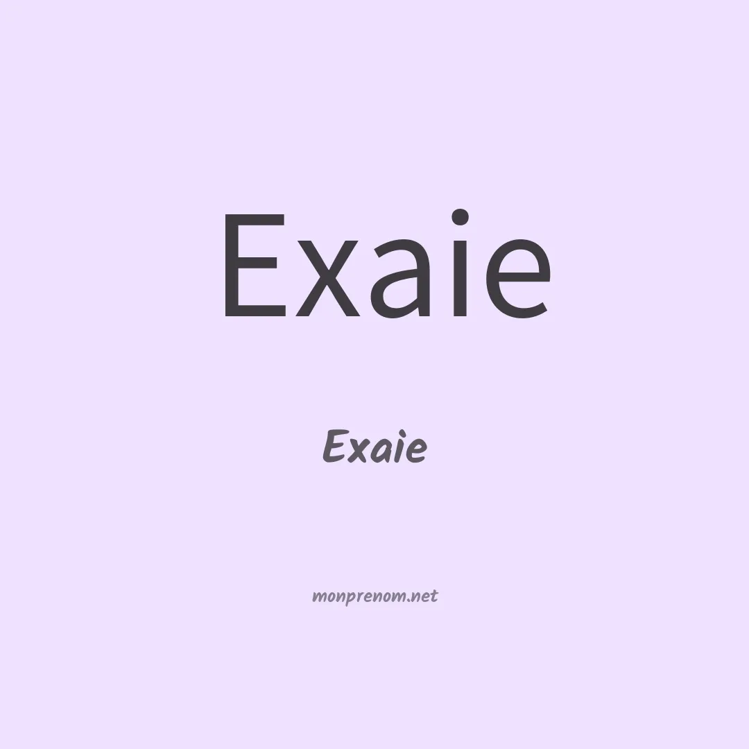 Exaie en chinois