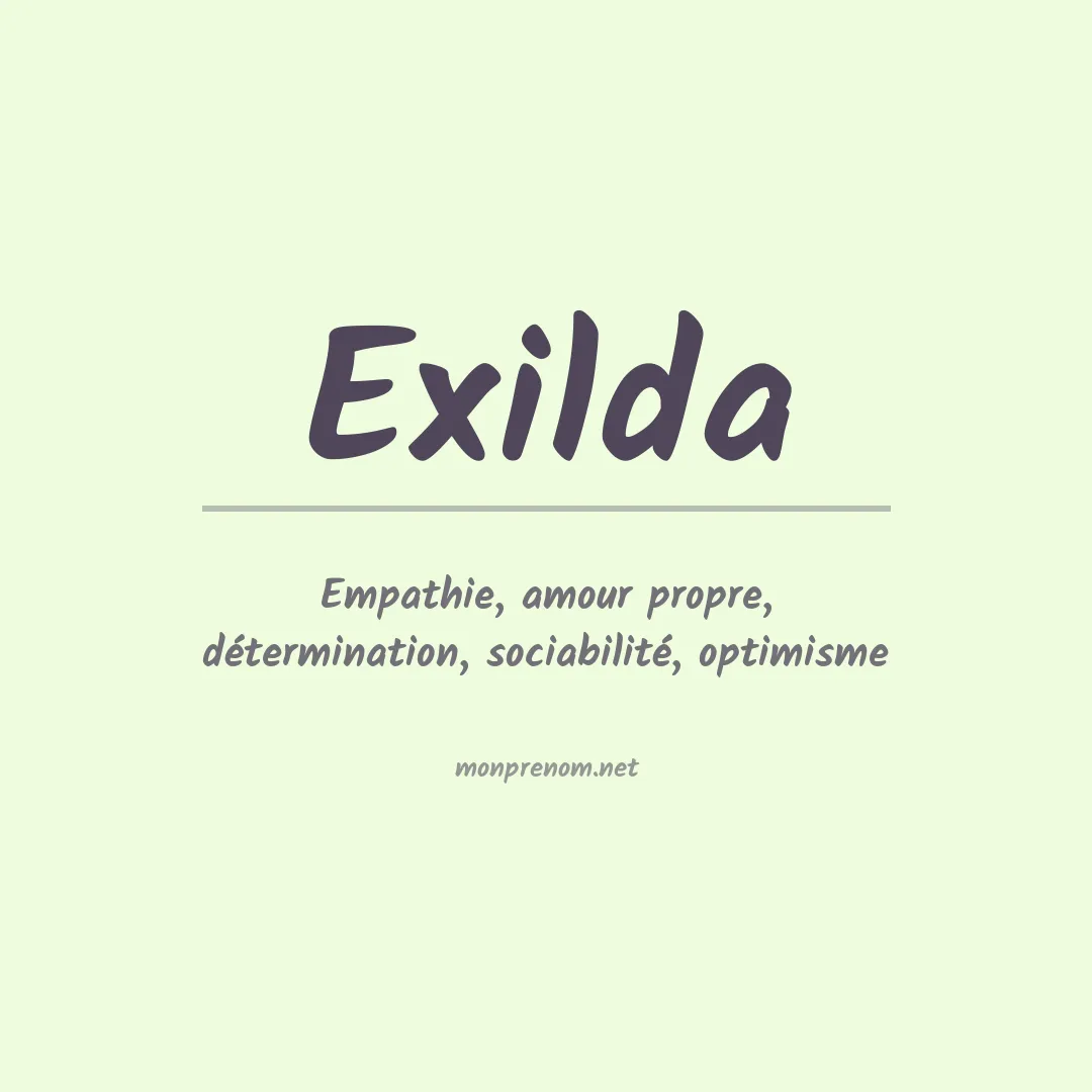 Signification du prénom Exilda