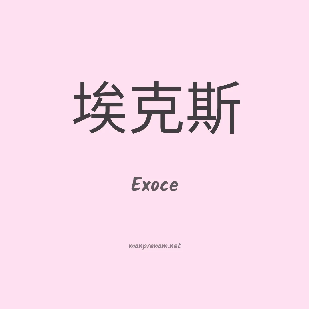 Exoce en chinois