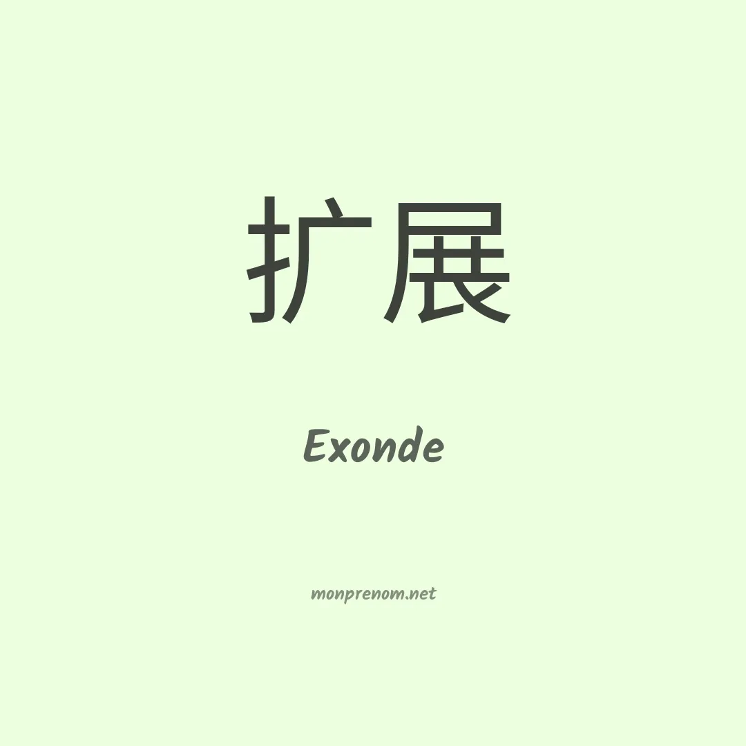 Exonde en chinois