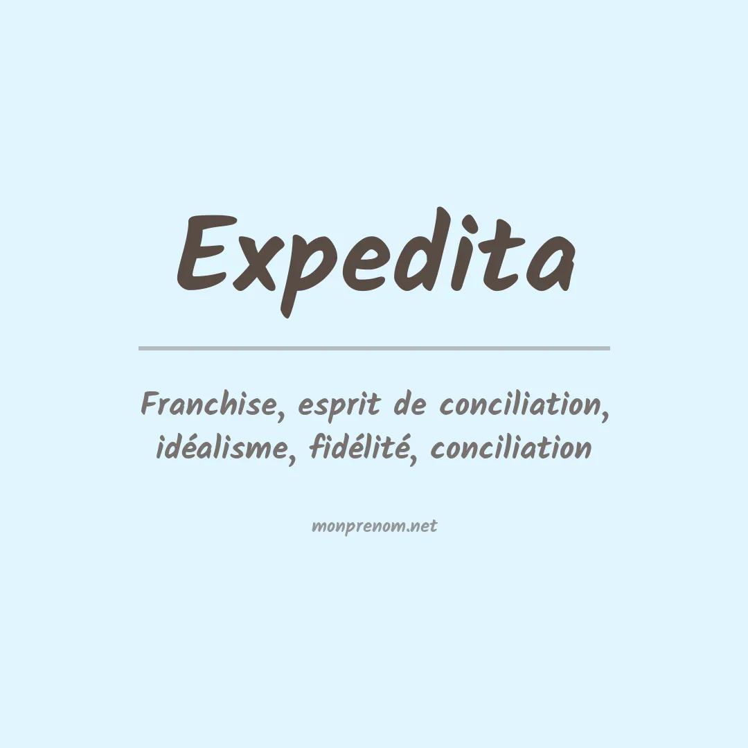 Signification du prénom Expedita